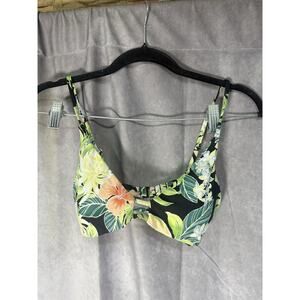 Volcom Womens So Tropical Triangle Bikini Top black Size XS